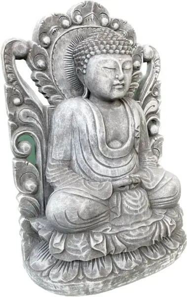 Artikelbild 12 des Artikels “Bodhi - Buddha, sitzend vor Relief, 50 cm H | Steinguss “